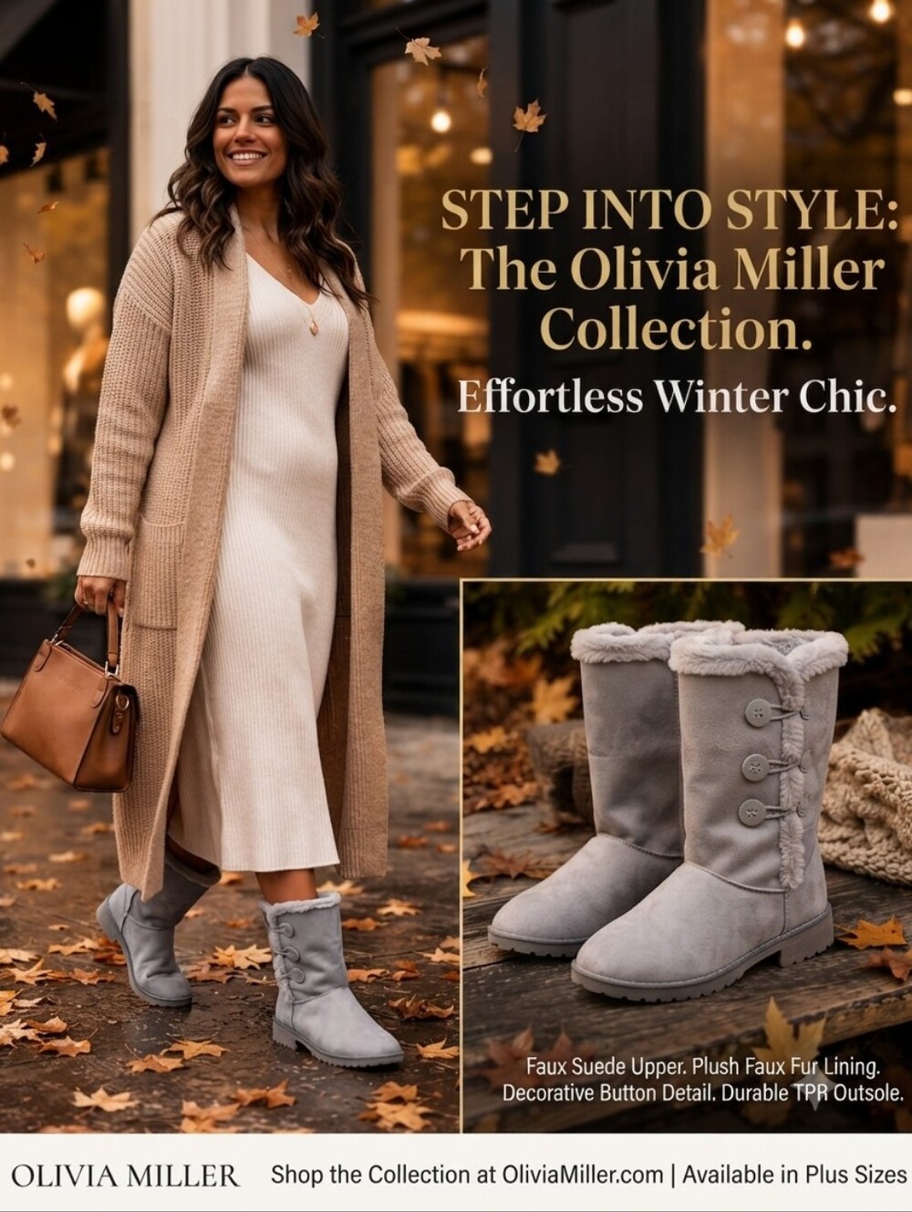 Olivia Miller Faux Fur Winter Boots